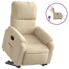 Image de Vidaxl fauteuil inclinable électrique crème tissu microfibre