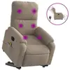 Image de Vidaxl fauteuil inclinable de massage électrique taupe