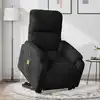 Image de Fauteuil Inclinable De Massage Électrique Noir Tissu Microfibre Vidaxl