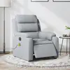Image de Fauteuil De Massage Inclinable Électrique Gris Clair Tissu Vidaxl
