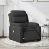 Image de Fauteuil De Massage Inclinable Électrique Noir Tissu Vidaxl