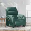 Image de Fauteuil De Massage Inclinable Électrique Vert Foncé Tissu Vidaxl