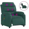 Image de Vidaxl fauteuil de massage inclinable électrique vert foncé tissu