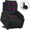 Image de Fauteuil De Massage Inclinable Noir Tissu Vidaxl