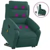 Image de Vidaxl fauteuil inclinable de massage vert foncé tissu