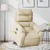 Image de Fauteuil Inclinable De Massage Crème Tissu Vidaxl