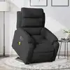 Image de Fauteuil Inclinable De Massage Électrique Noir Tissu Vidaxl