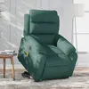 Image de Fauteuil Inclinable De Massage Électrique Vert Foncé Tissu Vidaxl