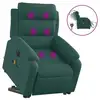 Image de Vidaxl fauteuil inclinable de massage électrique vert foncé tissu