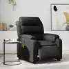 Image de Fauteuil De Massage Inclinable Électrique Noir Similicuir Vidaxl