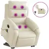 Image de Fauteuil Inclinable De Massage Électrique Crème Similicuir Vidaxl