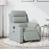 Image de Fauteuil Inclinable Électrique De Massage Gris Clair Velours Vidaxl