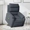 Image de Fauteuil De Massage Inclinable Gris Foncé Velours Vidaxl
