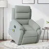 Image de Fauteuil Inclinable De Massage Électrique Gris Clair Velours Vidaxl