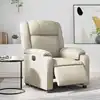 Image de Fauteuil Inclinable Électrique Crème Similicuir Vidaxl