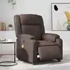 Image de Fauteuil De Massage Inclinable Électrique Marron Similicuir Vidaxl