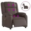 Image de Vidaxl fauteuil de massage inclinable électrique marron similicuir
