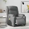 Image de Fauteuil De Massage Inclinable Électrique Gris Similicuir Vidaxl