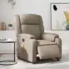 Image de Fauteuil De Massage Inclinable Électrique Cappuccino Similicuir Vidaxl
