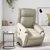 Image de Fauteuil Inclinable De Massage Crème Similicuir Vidaxl