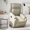 Image de Fauteuil Inclinable Électrique Crème Similicuir Vidaxl