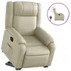 Image de Vidaxl fauteuil inclinable électrique crème similicuir