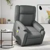 Image de Fauteuil Inclinable Électrique Gris Similicuir Vidaxl