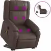Image de Fauteuil Inclinable De Massage Électrique Marron Similicuir Vidaxl