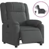 Image de Fauteuil Inclinable Électrique Gris Foncé Tissu Vidaxl
