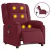 Image de Vidaxl fauteuil de massage inclinable électrique rouge bordeaux tissu