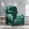 Image de Fauteuil De Massage Inclinable Électrique Vert Foncé Tissu Vidaxl