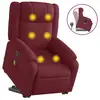 Image de Vidaxl fauteuil inclinable de massage rouge bordeaux tissu