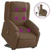 Image de Vidaxl fauteuil de massage inclinable marron tissu