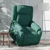 Image de Fauteuil Inclinable De Massage Vert Foncé Tissu Vidaxl
