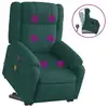 Image de Vidaxl fauteuil inclinable de massage vert foncé tissu