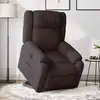 Image de Fauteuil Inclinable Électrique Marron Foncé Tissu Vidaxl