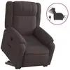 Image de Vidaxl fauteuil inclinable électrique marron foncé tissu