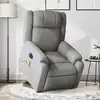 Image de Fauteuil Inclinable De Massage Électrique Gris Clair Tissu Vidaxl