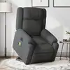 Image de Fauteuil Inclinable De Massage Électrique Gris Foncé Tissu Vidaxl