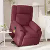 Image de Fauteuil Inclinable De Massage Électrique Rouge Bordeaux Tissu Vidaxl