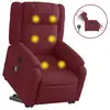 Image de Vidaxl fauteuil inclinable de massage électrique rouge bordeaux tissu