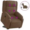 Image de Vidaxl fauteuil inclinable de massage électrique marron tissu