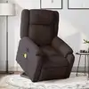 Image de Fauteuil Inclinable De Massage Électrique Marron Foncé Tissu Vidaxl