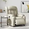 Image de Fauteuil De Massage Inclinable Électrique Crème Similicuir Vidaxl