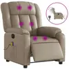 Image de Fauteuil De Massage Inclinable Électrique Cappuccino Similicuir Vidaxl