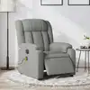 Image de Fauteuil De Massage Inclinable Électrique Gris Clair Tissu Vidaxl
