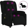 Image de Fauteuil De Massage Inclinable Électrique Noir Tissu Vidaxl