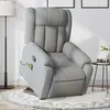 Image de Fauteuil De Massage Inclinable Gris Clair Tissu Vidaxl