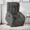 Image de Fauteuil De Massage Inclinable Gris Foncé Tissu Vidaxl