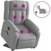 Image de Fauteuil Inclinable De Massage Électrique Gris Clair Tissu Vidaxl